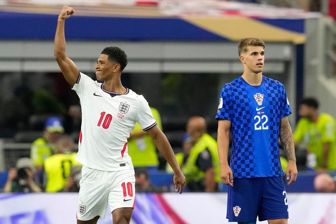 Jude Bellingham mừng bàn thắng tại World Cup 2026