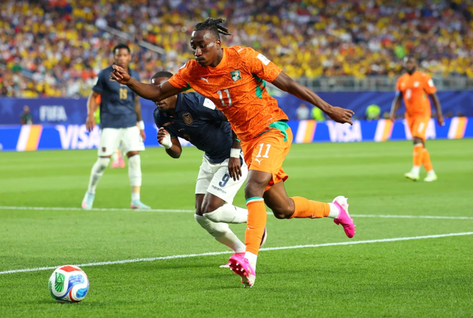 Yan Diomande thi đấu tại World Cup 2026