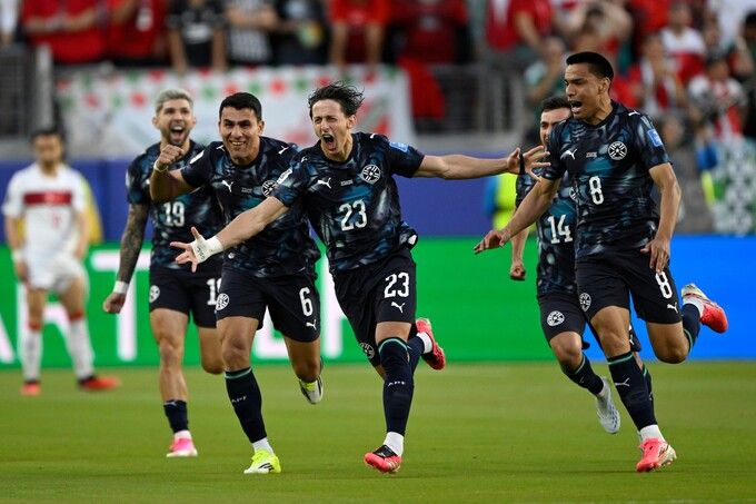 Matias Galarza ăn mừng bàn thắng nhanh nhất World Cup 2026 cho Paraguay trước Thổ Nhĩ Kỳ