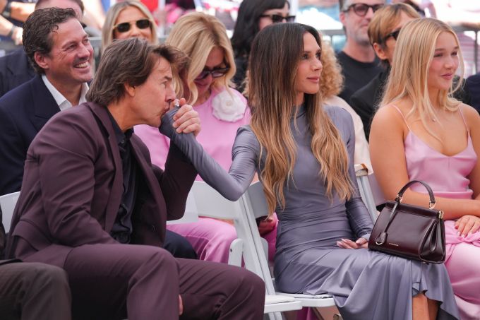 David Beckham và gia đình tại lễ vinh danh Hollywood cùng Tom Cruise