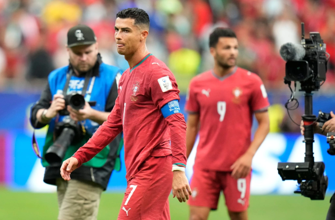 Cristiano Ronaldo phản ứng sau trận hòa CHDC Congo tại World Cup 2026
