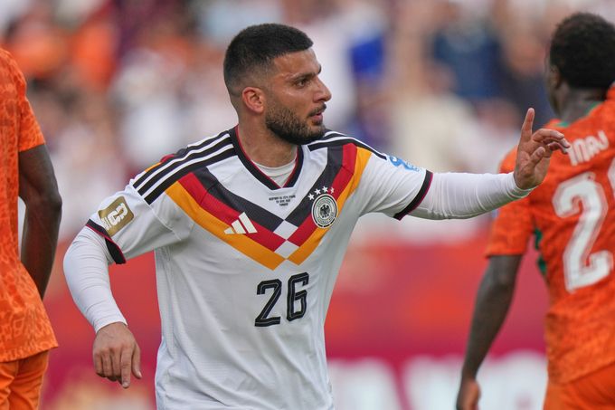 Deniz Undav mừng bàn nâng tỷ số lên 2-1 cho Đức trước Bờ Biển Ngà tại World Cup 2026