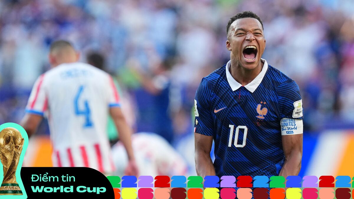 Tin World Cup mới nhất: Mbappe đá để Paraguay, Anh gặp khó