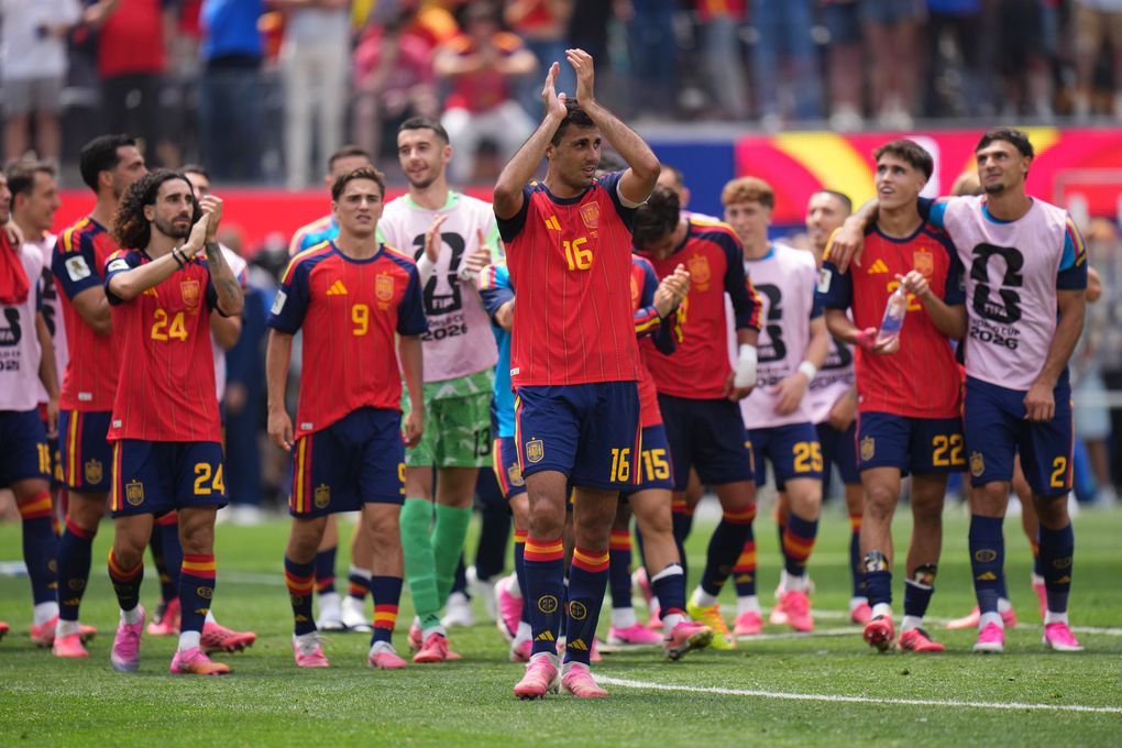 Cầu thủ Tây Ban Nha ăn mừng chiến thắng tại World Cup 2026